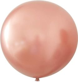 24in 2pc Metallic Rose Pink Big Balloon For Garland Kids Birthday Party Celebration