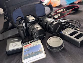 Canon EOS DSLR Camera with Lenses and Accessories
