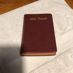 Book , Wise Cracks 1929 