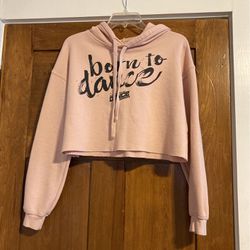 “Born To Dance” Cropped Hoodie S