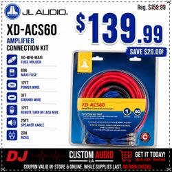 JL Audio XD-ACS60 6 Gauge Single Amplifier Installation Wiring Kit 60Amp Fuse 🚨 Payment Options Available 🚨 No Credit Needed 🚨