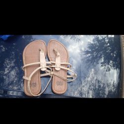 Women’s Nude Strappy Sandals – Size 6 – Like New