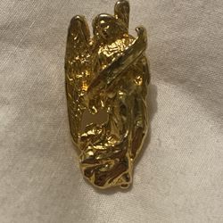 Vintage Gold Tone Angel Lapel Pin