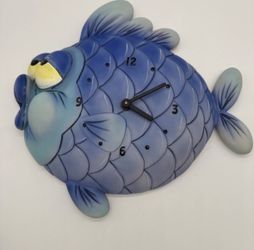 Michelle Allen Designs Fish Cartoon Wall Clock
