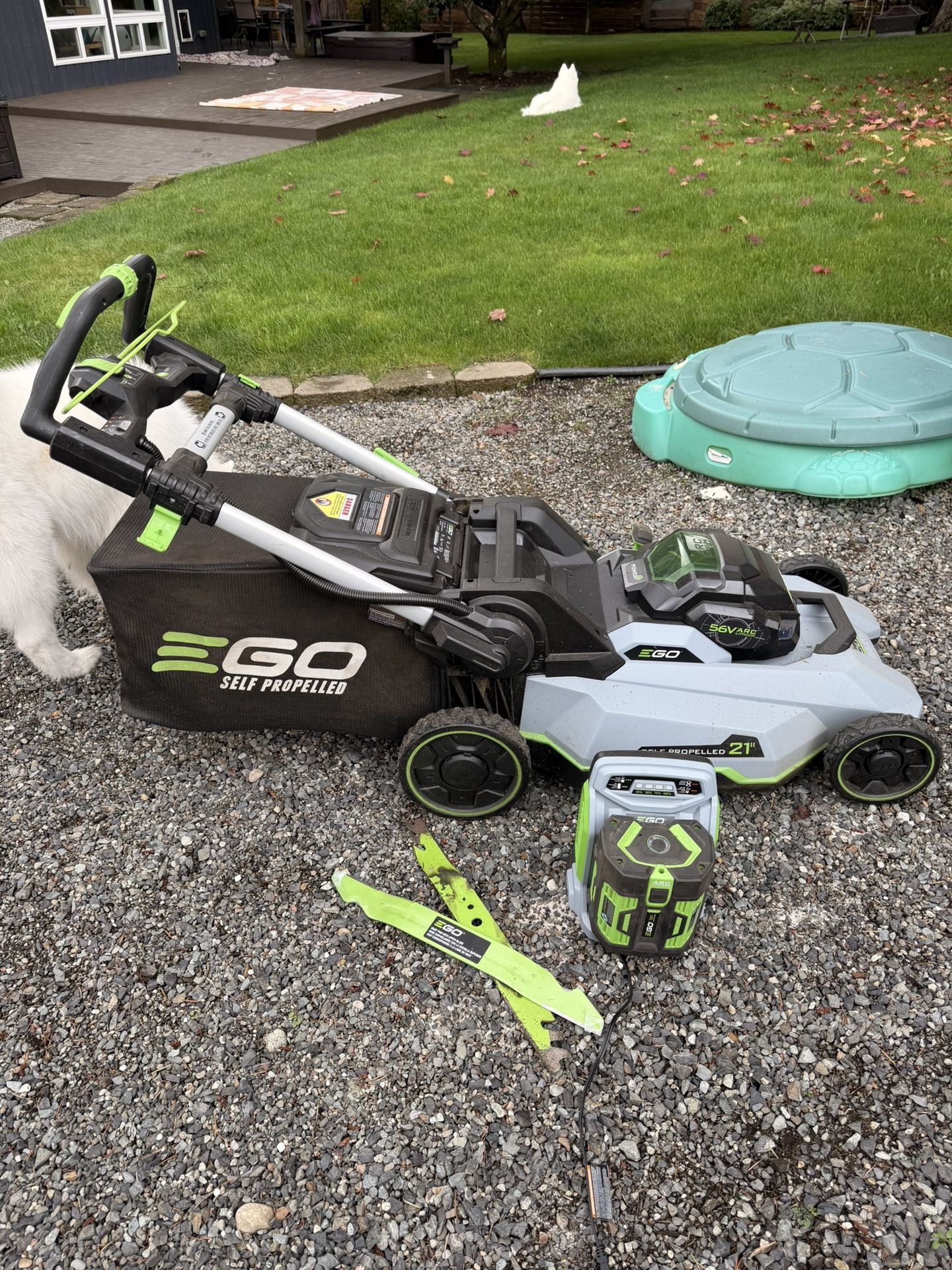 EGO Power+ 21” Self-Propelled Lawn Mower — 56V Battery & Charger — Excellent Condition