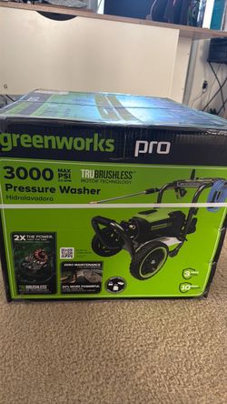 New - Greenworks Pro 3000 PSI Electric Pressure Washer w/ 5 Spray Tips