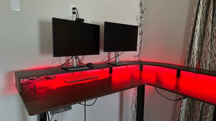 Electric sit stand L shape standing table