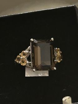 Citrine Topaz 1.25 Ctw diamond 