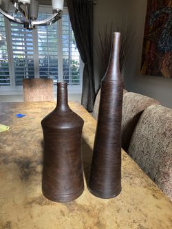 Decorative hand made clay pots