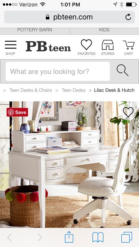 Pottery Barn Teen Lilac Desk And Hutch For Sale In Huntington