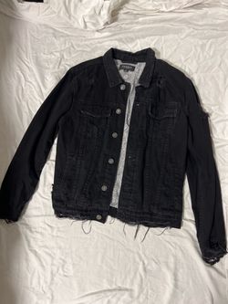 PacSun Black Distressed Denim Jacket