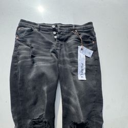 Black Purple Jeans size 32
