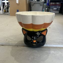 Holloween Black Cat Candy Bowl 