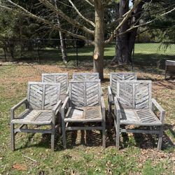 6 teak Outdoor chairs