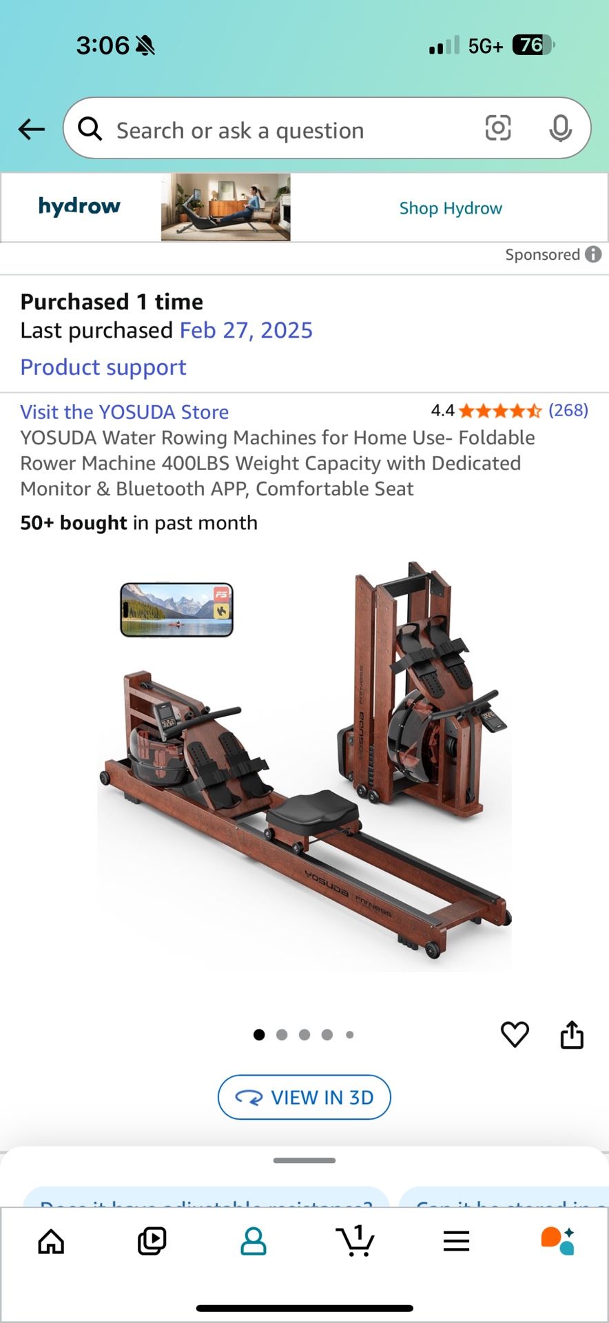 Water Rowing Machine