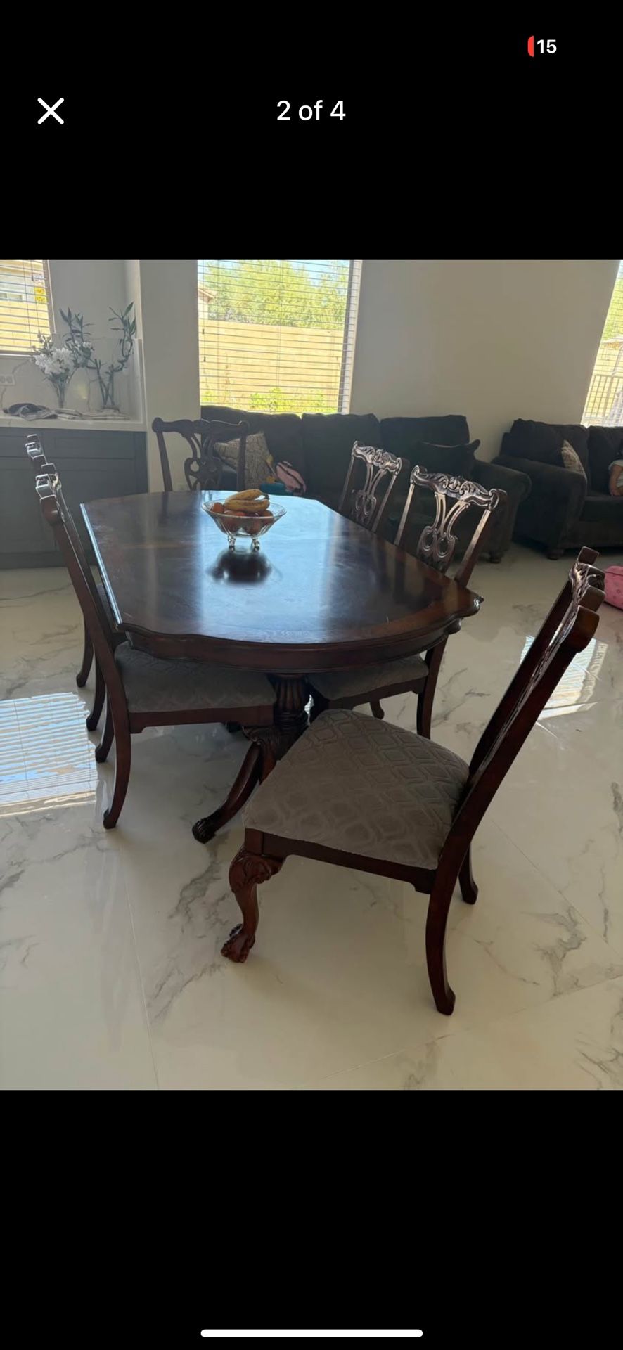 Dining table with 6 chairs