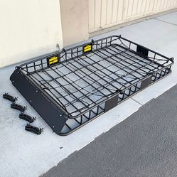 New in box $160 Roof Basket and Cargo Net (Set) 64x39” Car Top Carrier Luggage Holder 150lbs Max