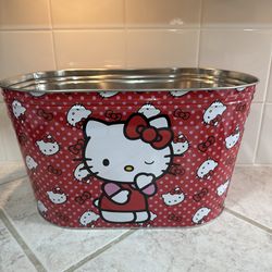 Hello Kitty Metal Storage Bin 