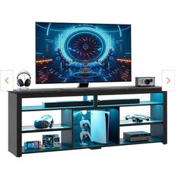 Bestier

71 in. Modern Black Marble Color TV Stand FIts TV's Up to 75 in. LED Media Console with Adjustable Shelves new assembled it already