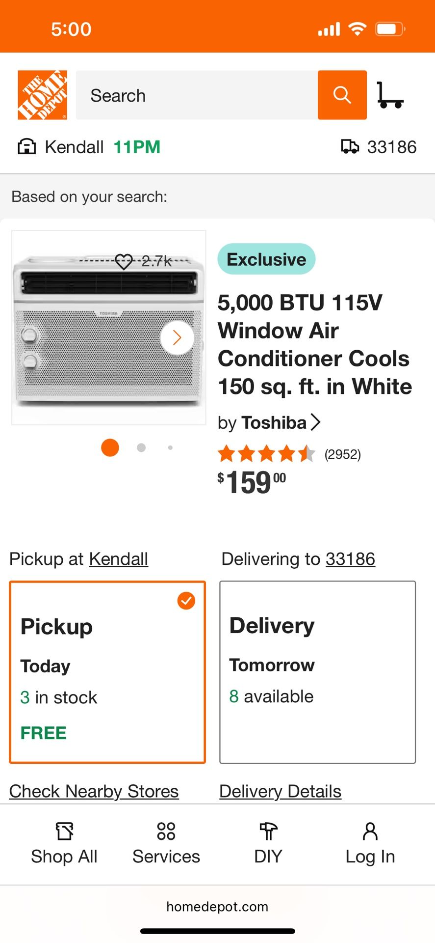 Toshiba Window Air Conditioner 