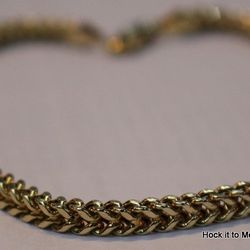 14k Gold Franco Link Anklet Bracelet - 11gr - 10in - 4.2 mm