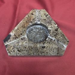 Cigar Ashtray 8 Inch Star Black Zebra Marble-