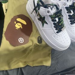 Bape Sta Green White Camo 