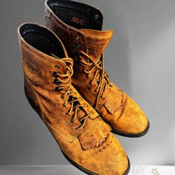 Ariat Men’s Lace-Up Leather Boots – Size 11.5D – Distressed Brown