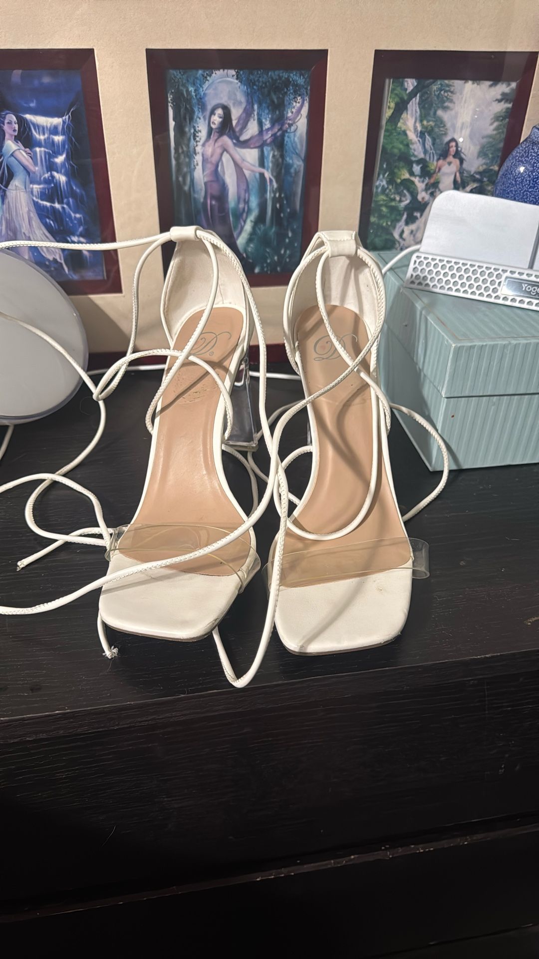 White Heels Size 10