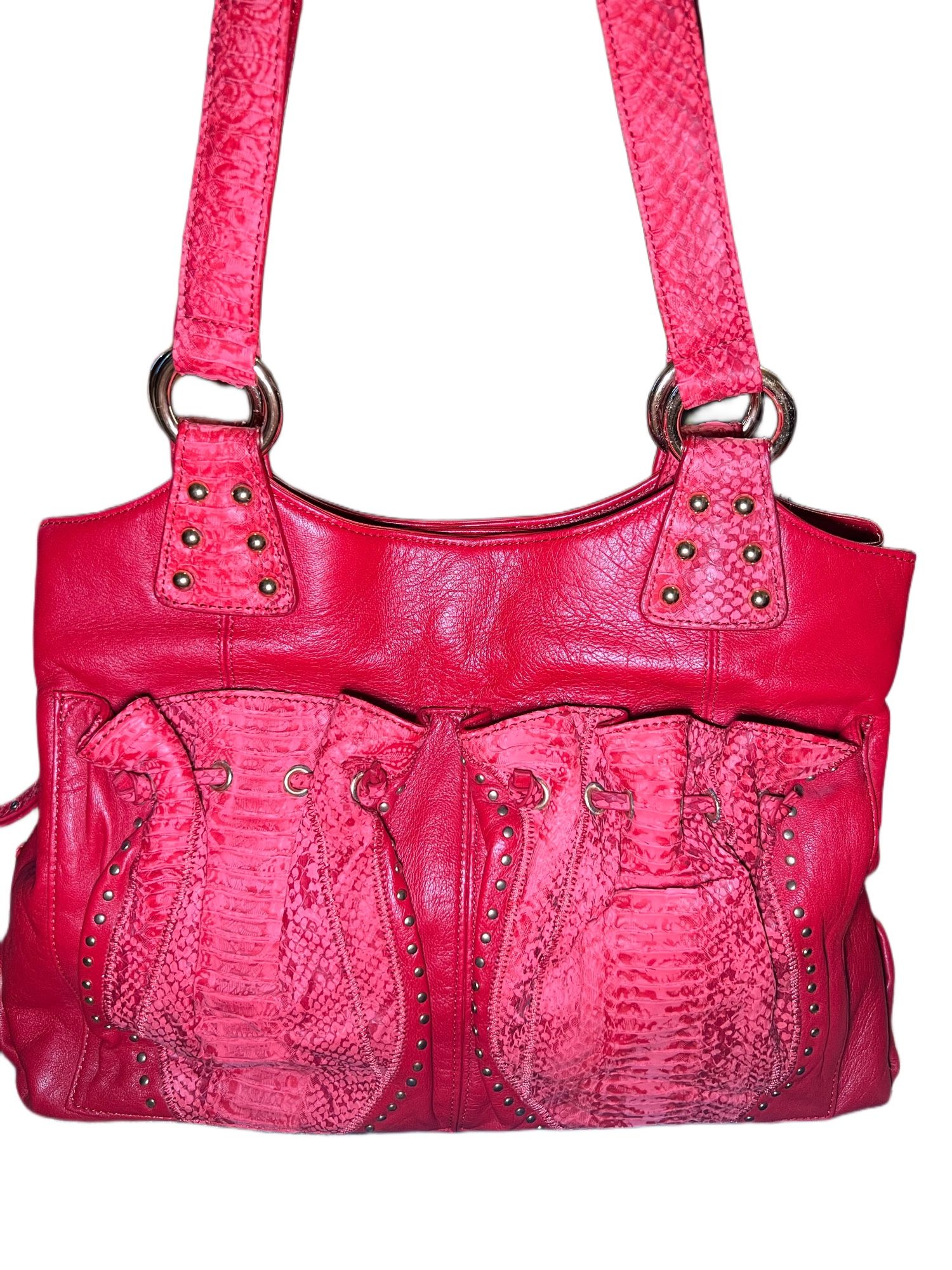 VINTAGE - BAGS -Chi Carlos Fachi Pink Shoulder / Hobo Purse