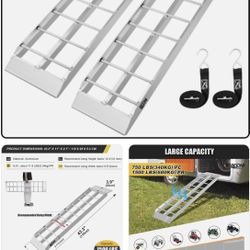  43" Aluminum Shed Ramps, Loading Ramps Motorcycles , Lawnmower, Power Washes,  Machines  , 1500LBS/PR Capacity, Light Auto Parts Car