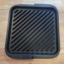 Denmark Ultra-Durable Cast Aluminum Single Burner Reversible Grill and Griddle with Non-stick Surface