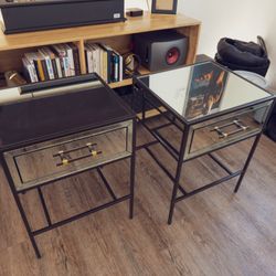 West Elm Mirrored Nightstands – Set of 2