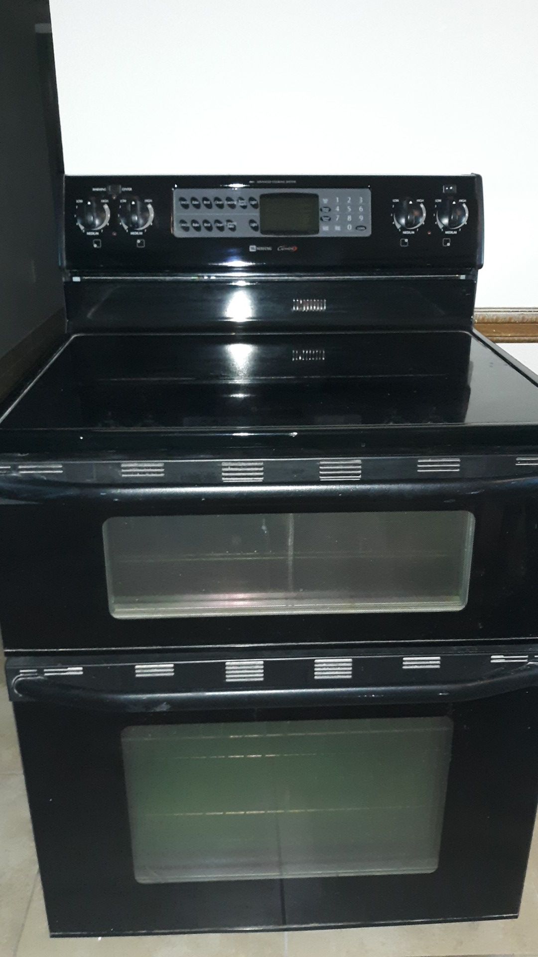 Maytag Electric range with double oven