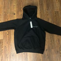 black essentials hoodie size large