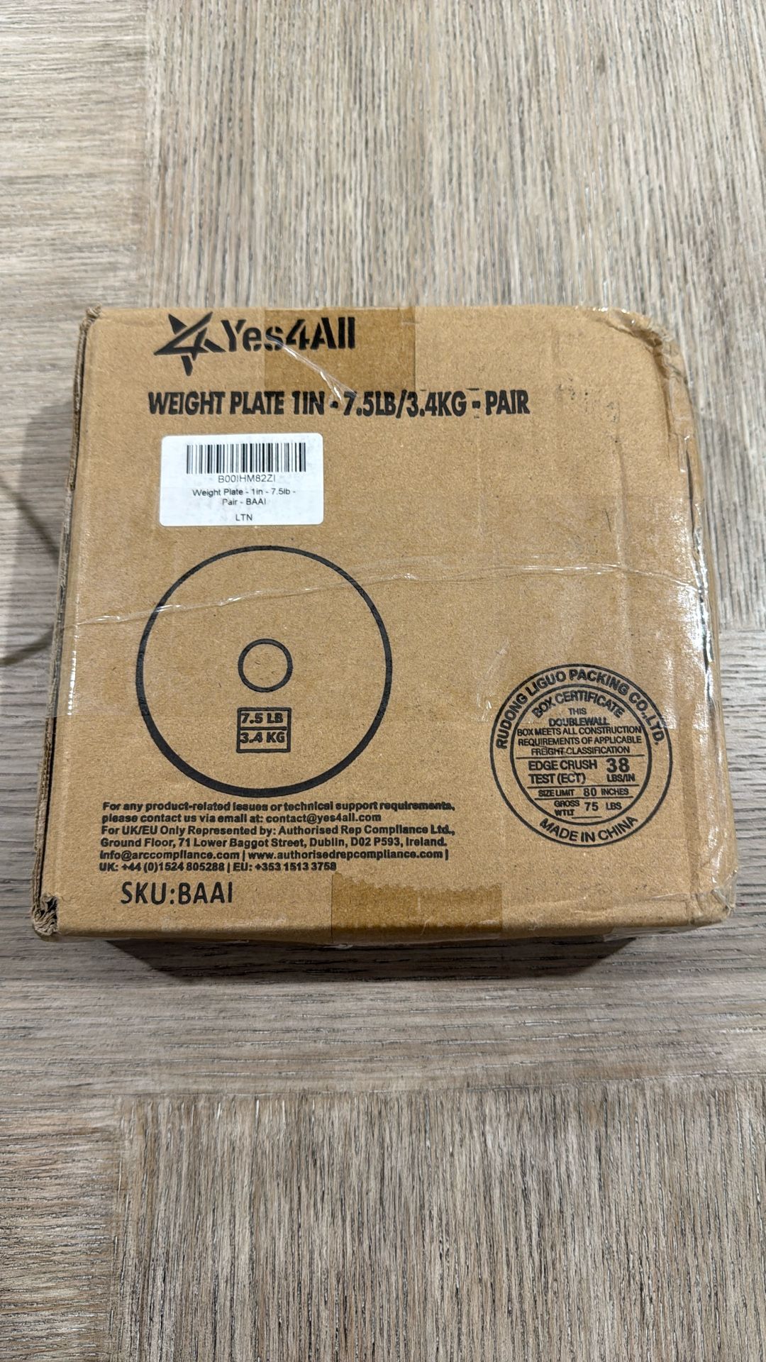 Yes4All Weight Plate 7.5LB/3.4KG - pair