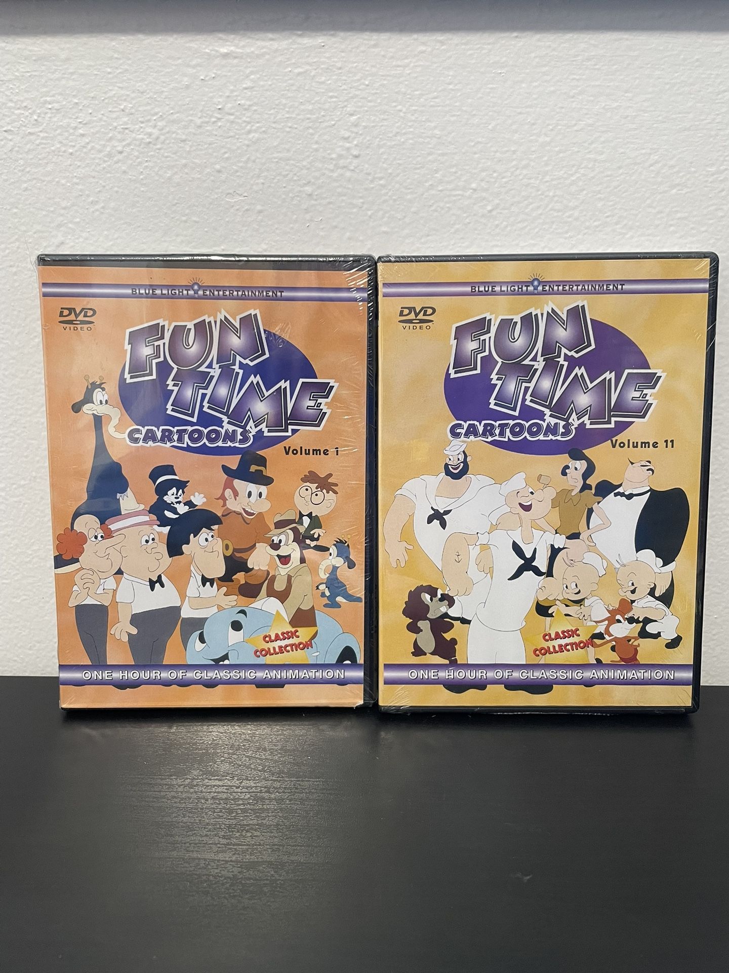 Fun Time Cartoons Volume 1 & 11 - DVD - NEW SEALED - Classic Collection - Bundle