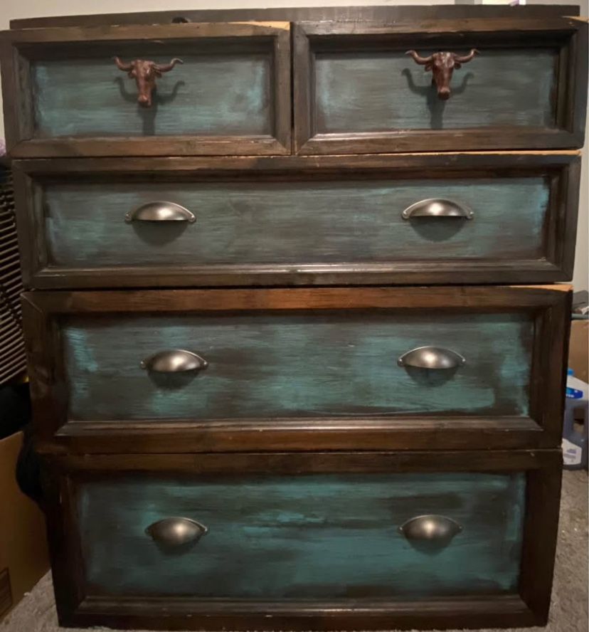 Large Solid Wood Dresser 