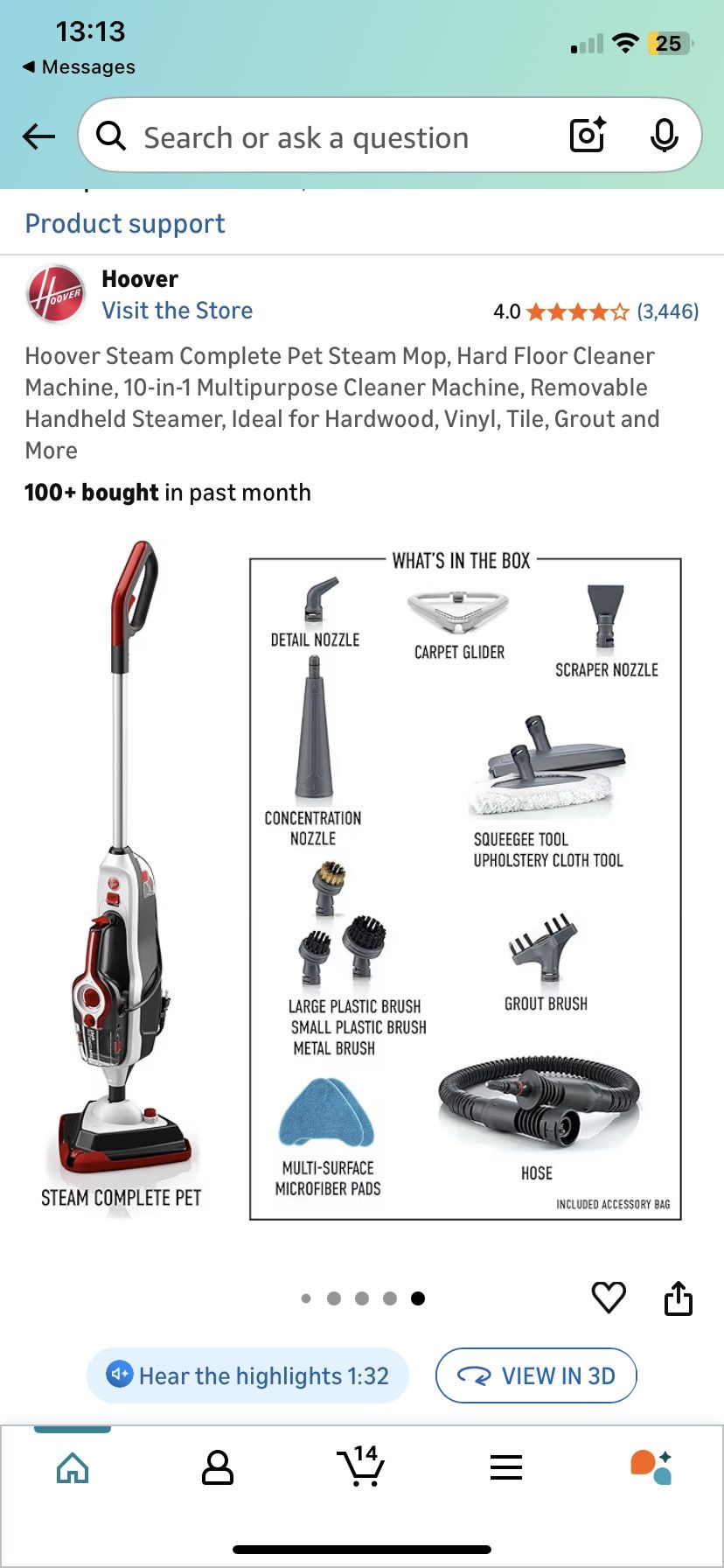 Hover Steamer Complete Pet