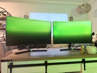 Dual 27” Samsung Curved Monitors