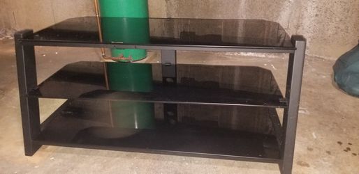 Glass tv stand