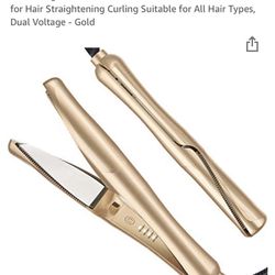 Gold Hair Straighteners And Curler 