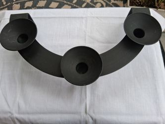 Vintage Black Taper Candle Holder 
