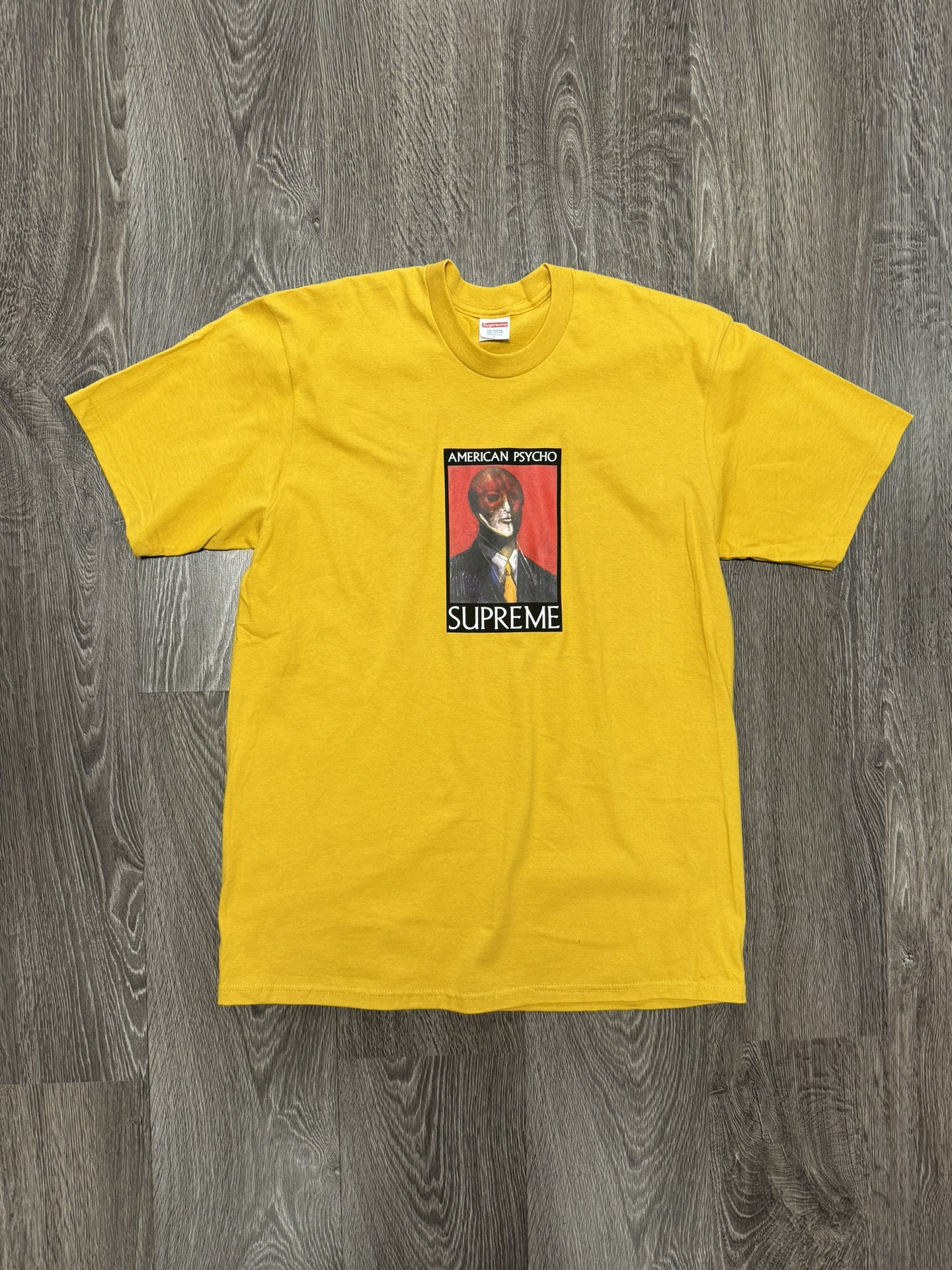 Supreme American Psycho Tee Gold Size Large BRAND NEW