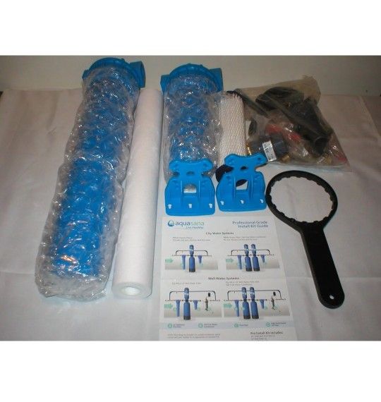 Aquasana Rhino Pro Whole House Water Filter System Installation Kit EQ-1000-075