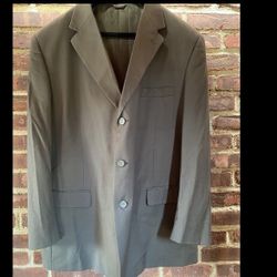 EUC Mens 48R Suit Jacket Blazer Brown Cianni Cellini double breasted Nice ! 