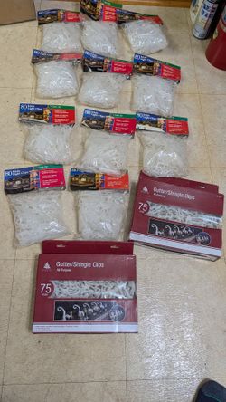 Gutter and shingle clips and icicle light  $6 each