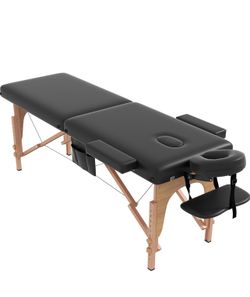 Massage Table Massage Bed Portable, 29 LBs Light Weight 2 Section Foldable Tattoo Bed Facial Care