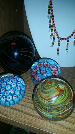 HAND BLOWN PAPER WEIGHTS