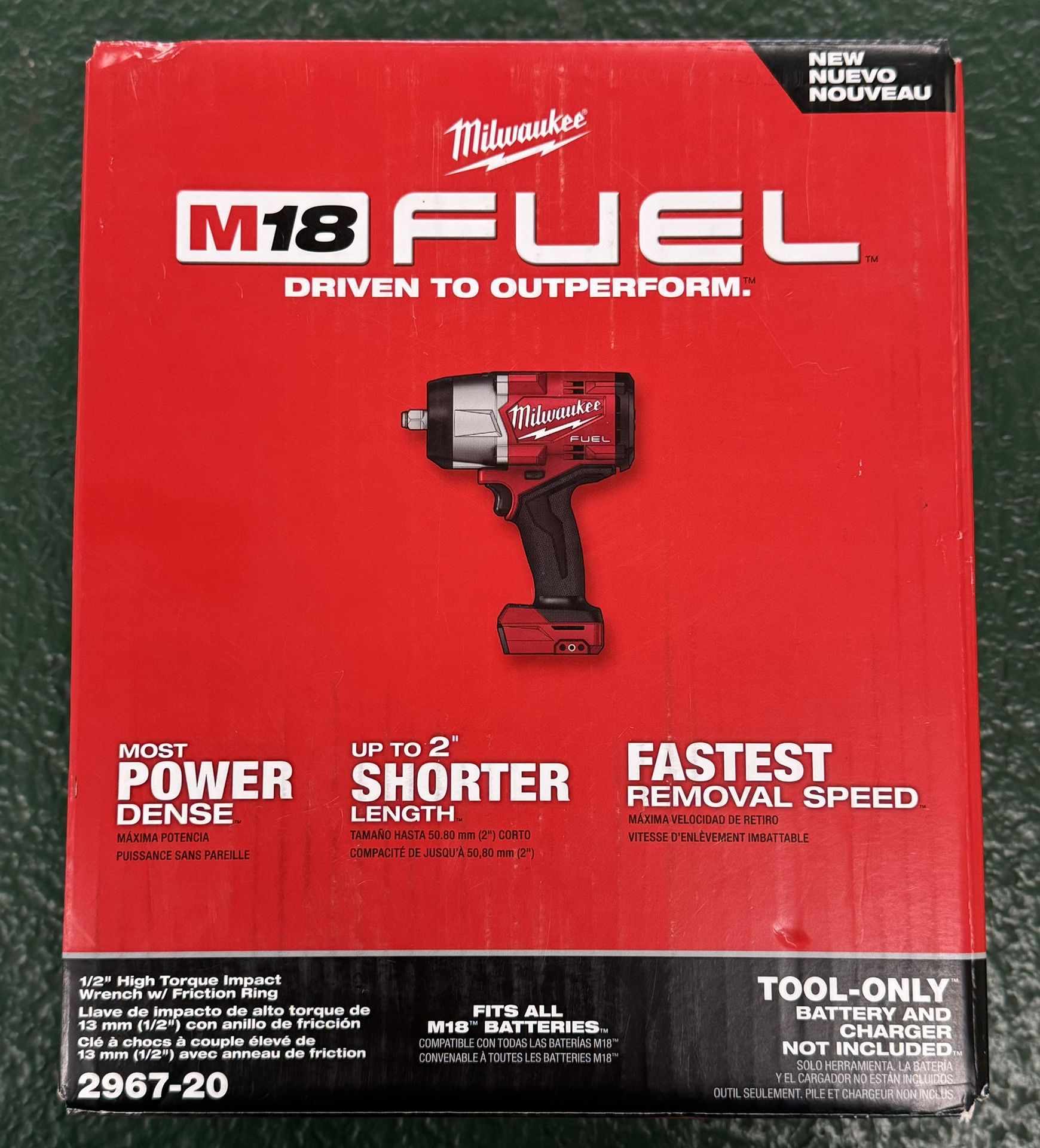 NEW! Milwaukee 2967-20 M18 FUEL 1/2" High Torque Impact Wrench